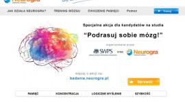 „Podrasuj sobie mózg” z Neurogra.pl BIZNES, Edukacja - 19 czerwca rozpoczął się badawczy projekt gier treningowych na serwisie Neurogra.pl „Podrasuj sobie mózg”, opracowany we współpracy ze specjalistami ze Szkoły Wyższej Psychologii Społecznej.