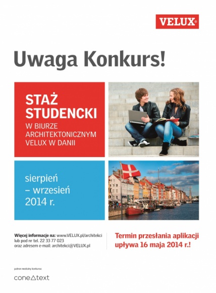 XIII edycja konkursu VELUX o staż w Danii