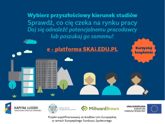 SKAi - rewolucja na rynku pracy BIZNES, Edukacja - Nie wiesz czy po danym kierunku studiów, możesz liczyć na ciekawą pracę? I czy w ogóle ją znajdziesz? Jeśli odwiedzisz skai.edu.pl, z dużym prawdopodobieństwem wybierzesz właściwe studia. Jak również potencjalny pracodawca odnajdzie na tej platformie właśnie Ciebie.