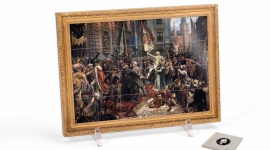 Konstytucja 3 Maja wybita w kilogramie srebra BIZNES, Kultura - Jedno z największych dzieł Jana Matejki - Konstytucja 3 Maja 1791 roku – zostało przeniesione na komplet 24 srebrnych monet wykonanych z kilograma czystego kruszcu. Jednak tylko nieliczni kolekcjonerzy będą mogli powiększyć swoje zbiory o ten zestaw.