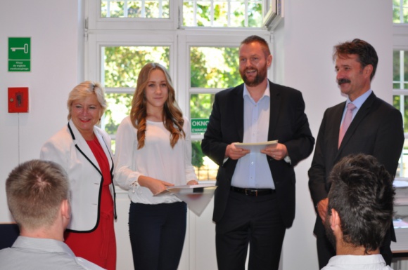 Przyszli stolarze z Czarnej Wody spotkali się z Konsul Generalną Niemiec