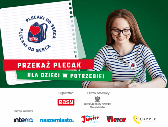 Kampania społeczna dla szkół EASY Plecaki od serca