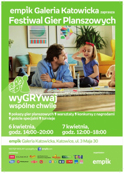 Festiwal gier planszowych | Empik Galeria Katowicka BIZNES, Kultura - Zapraszamy na Festiwal Gier Planszowych w salonie Empik w Galerii Katowickiej 6 i 7 kwietnia o godzinie 14:00-20:00/12:00-18:00.