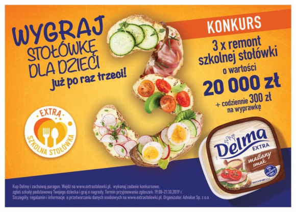 „Extra Szkolna Stołówka” – rusza 3. edycja programu marki Delma
