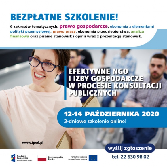 RODO, prawo pracy, finanse, konsultacje! Bezpłatne szkolenie online dla NGO BIZNES, Edukacja - Chcesz uzupełnić swoją wiedzę z zakresu RODO, konsultacji publicznych, pisania opinii i stanowisk, prawa pracy, prawa podatkowego lub analizy finansowej? Teraz możesz zrobić to bez wychodzenia z domu. Weź udział w bezpłatnym szkoleniu online!